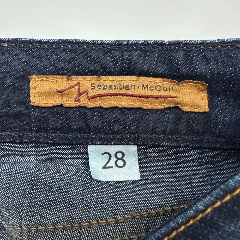 Sebastian McCall Classic Bootcut Women's size 28 Dark Wash Blue Denim Jeans - Picture 3 of 5